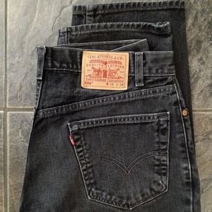 Men's Levi's 550 black jeans, size W34 L34